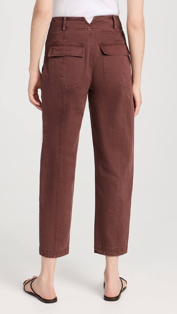 AA Mera Cotton Tapered Barrel High Waist Pants