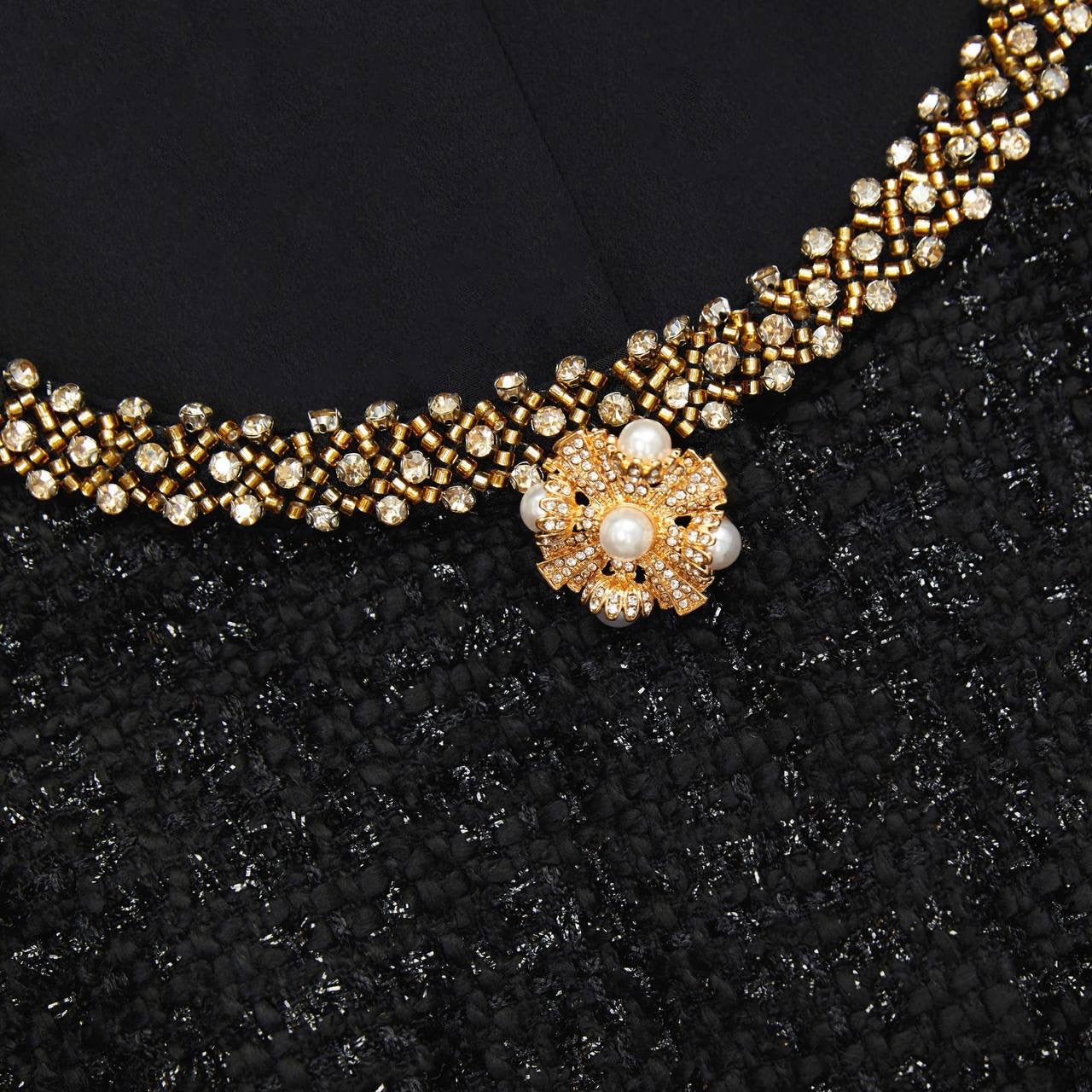 SP Black Boucle Mini Dress