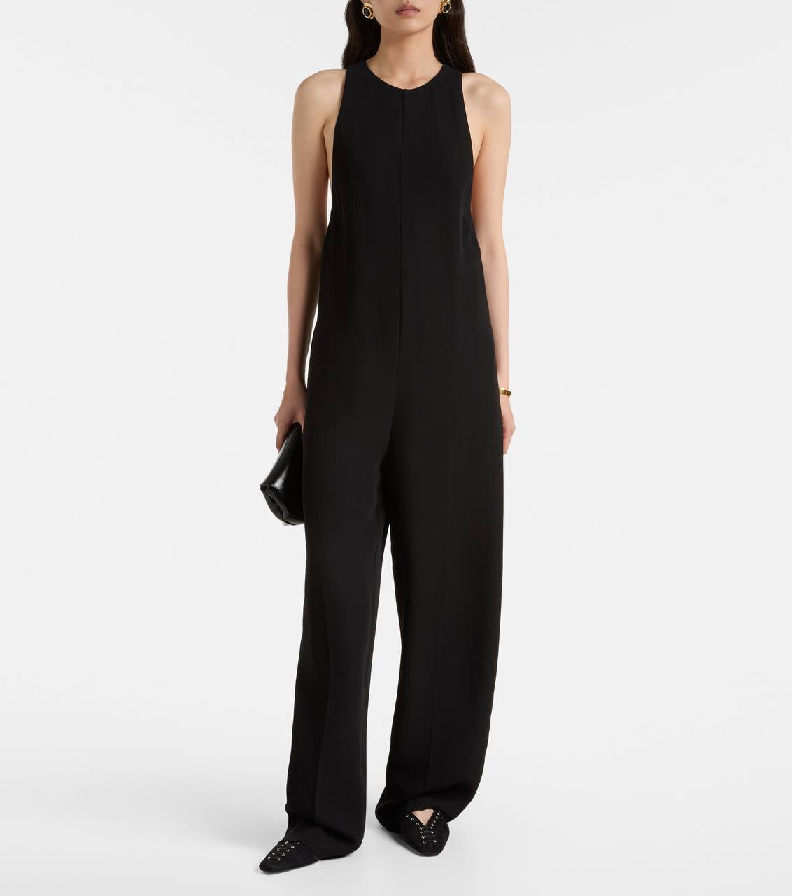 TOT Crepe Cady Viscose Racer Back Jumpsuit