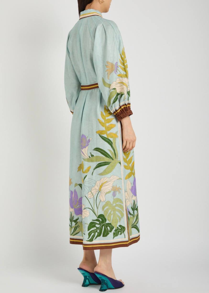 ALM Alfie Linen Shirtdress Midi Dress