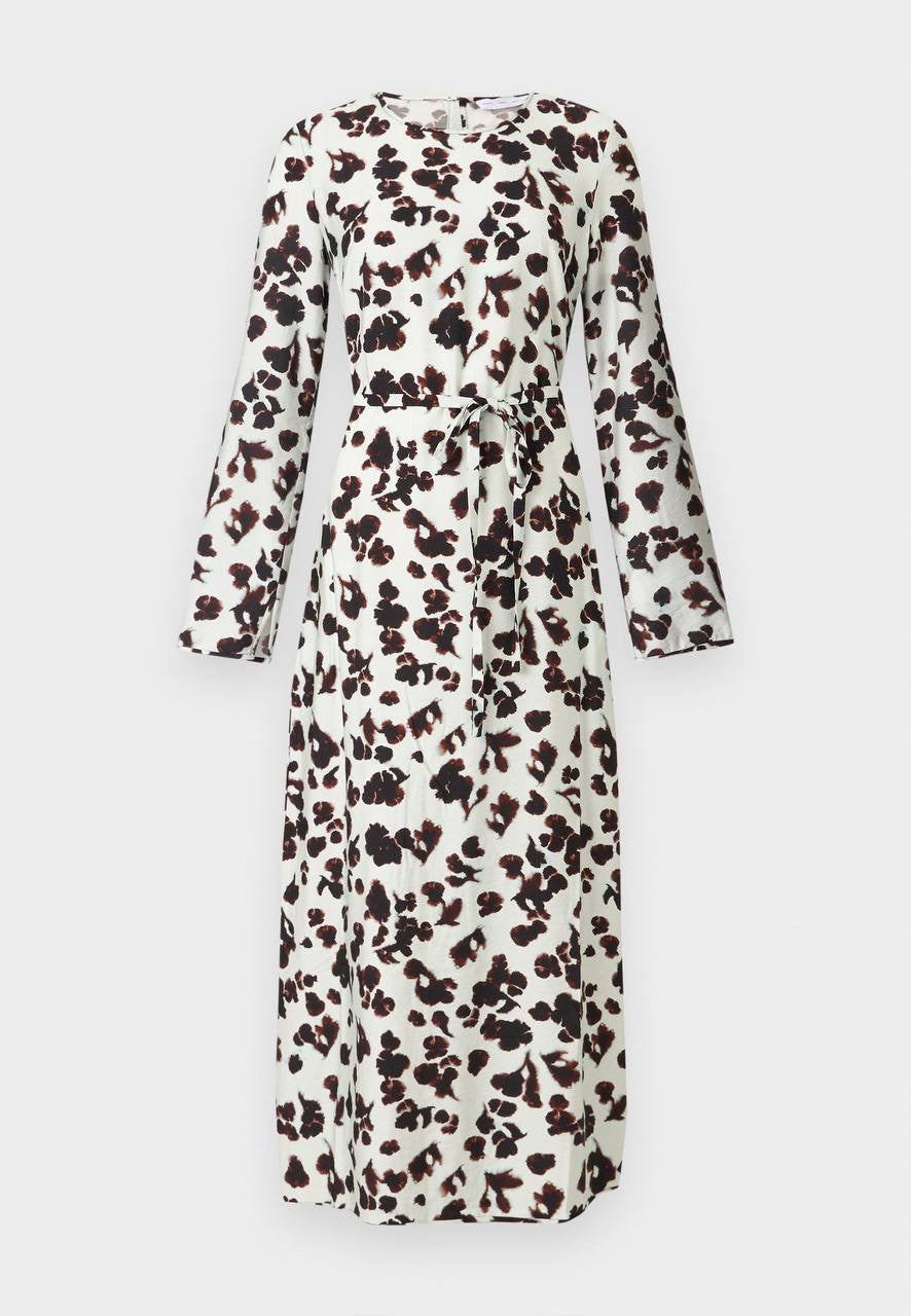 PS Waverly Floral-Print Belted Rayon-blend Jersey Midi Dress