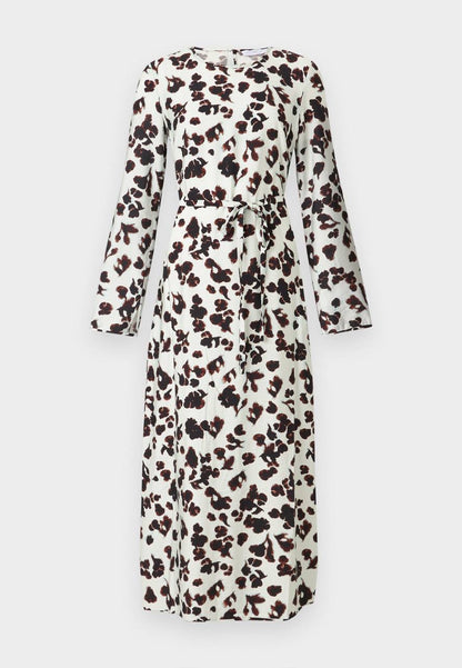 PS Waverly Floral-Print Belted Rayon-blend Jersey Midi Dress
