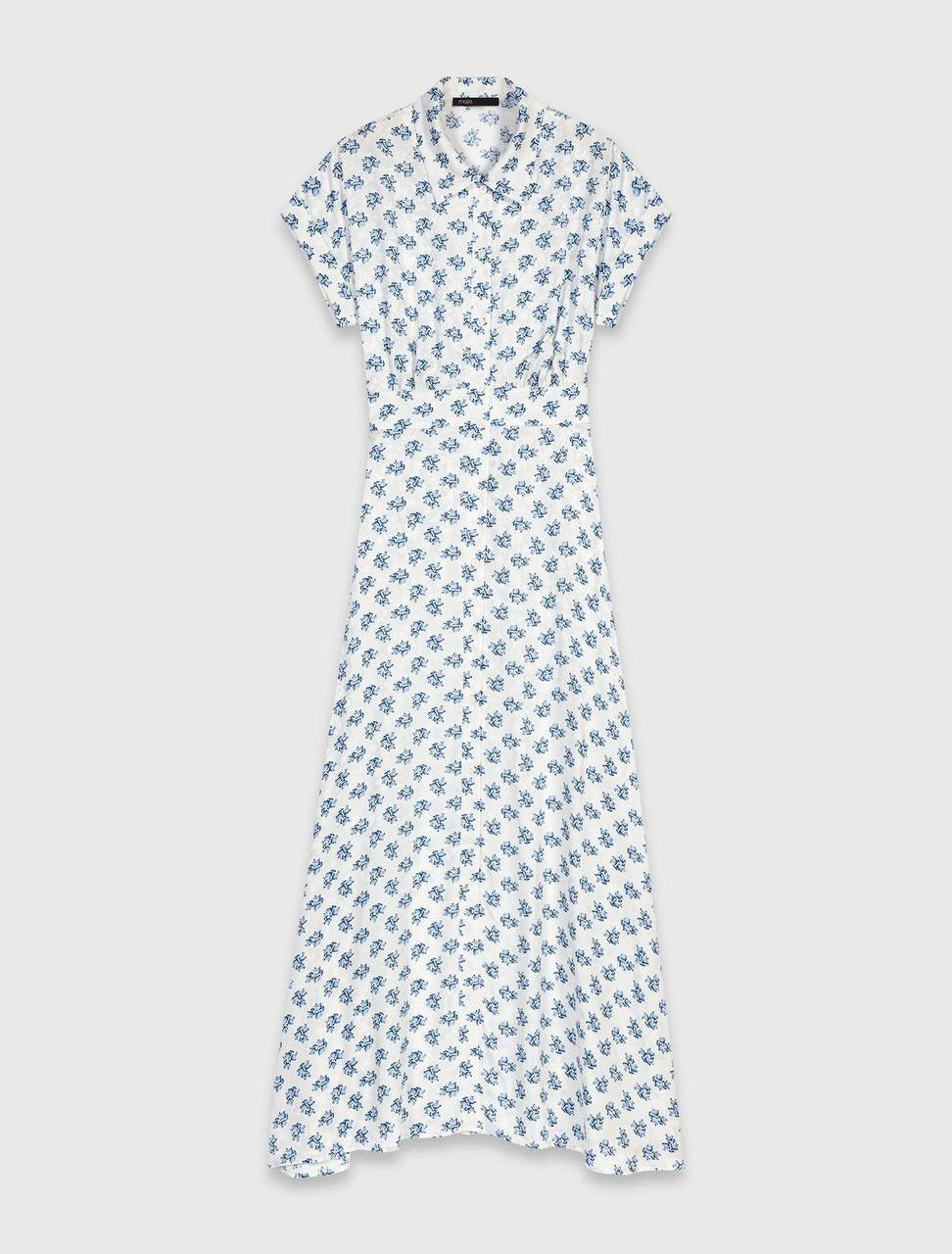 MJ Rubarsemi Jacquard Print Viscose Midi Maxi Dress