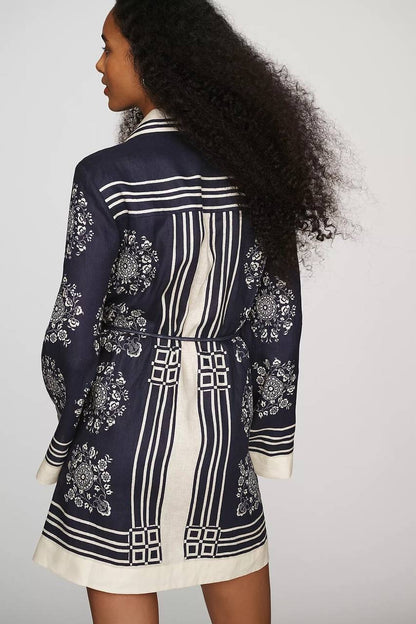 ALM Bandera Linen Mini Shirtdress