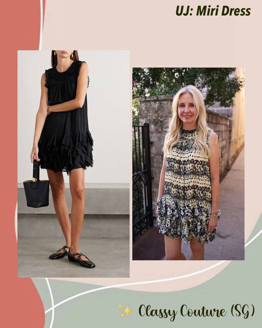 UJ Miri Ruffle Silk Crepe Mini Dress