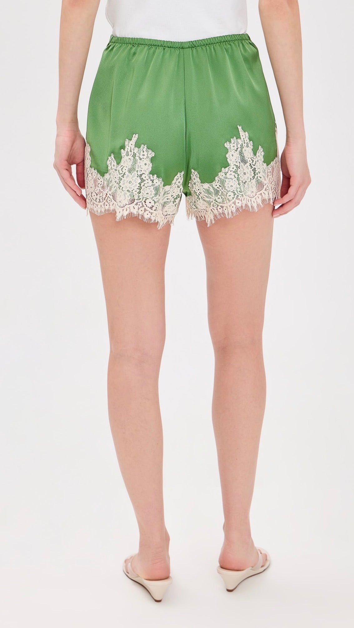 5 Colors! Ref Fern Lace Trim Satin Shorts