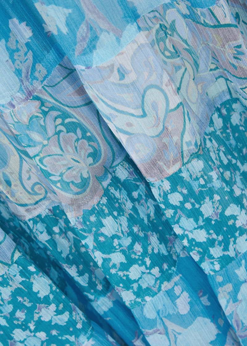 RX Agyness Floral Print Chiffon Midi Dress