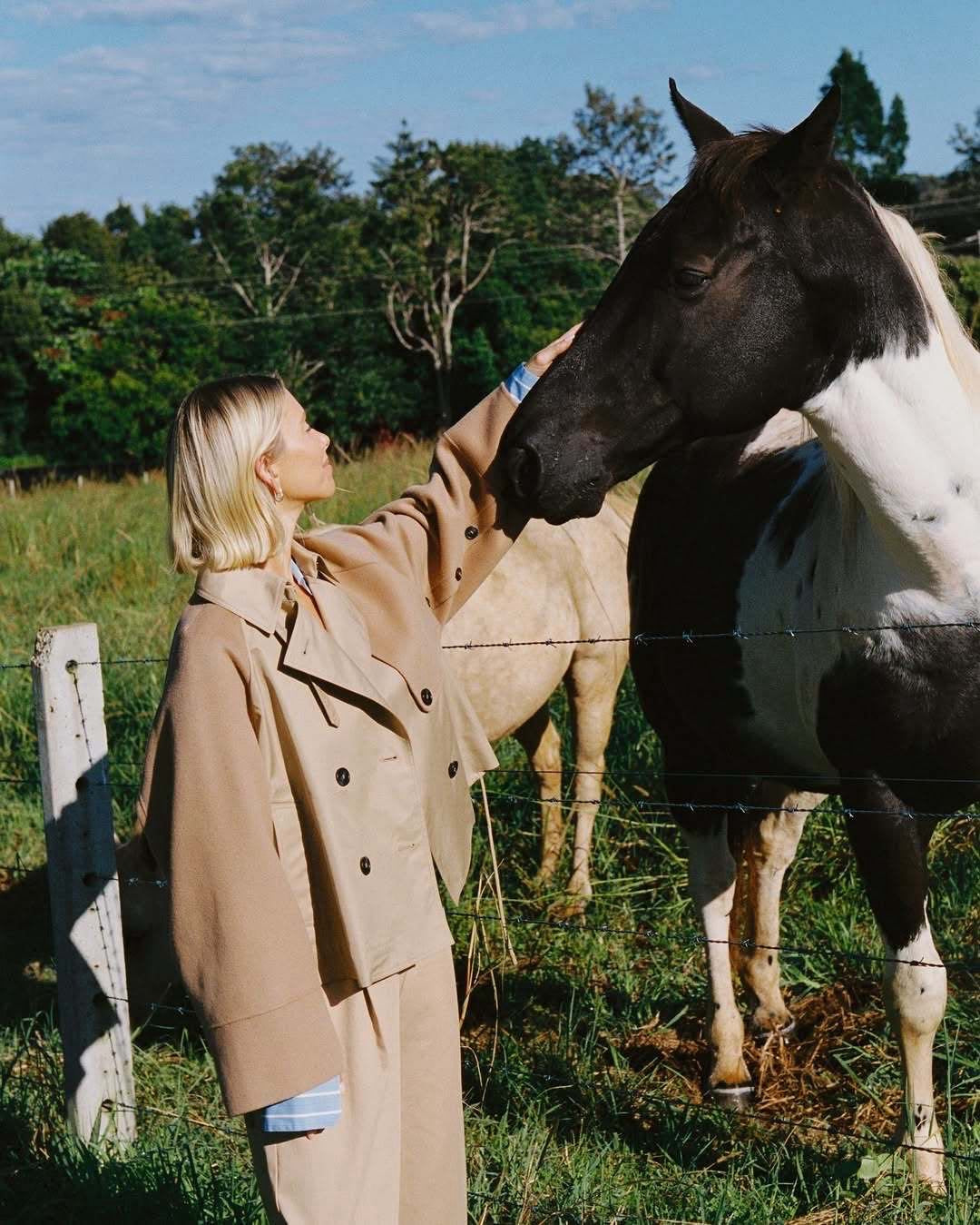 MM Gabardine Double Breasted Trench Short Coat Jacket