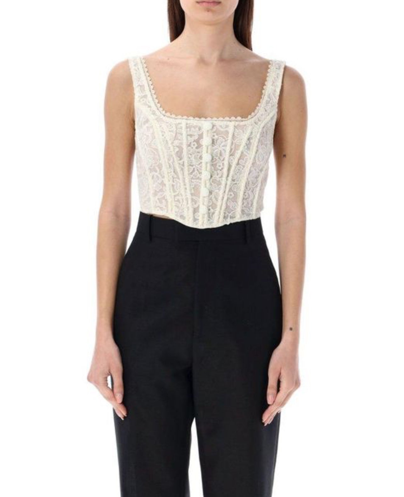 SP Cropped Lace Bustier Corset Top