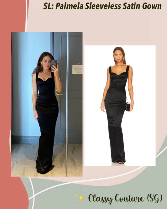 Sau Palmela Viscose-Blend Sateen Maxi Dress