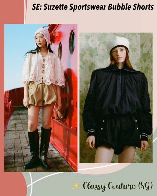 SE Suzette Cotton Bubble Mid-rise Shorts