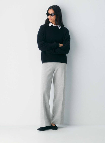 4 Colors! ARZ Soft Viscose-blend Knit Souvenir Pant