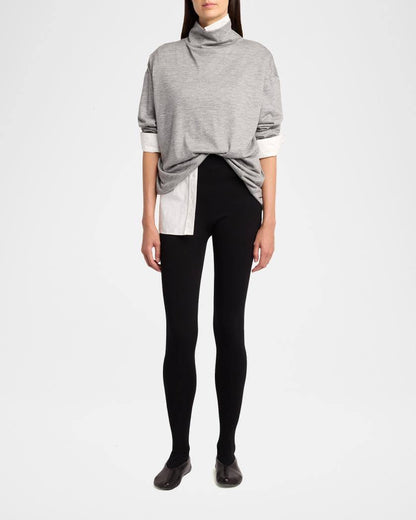 TR Anapolis Mock-neck Lightweight Cashmere Long Sleeve Top Jumper