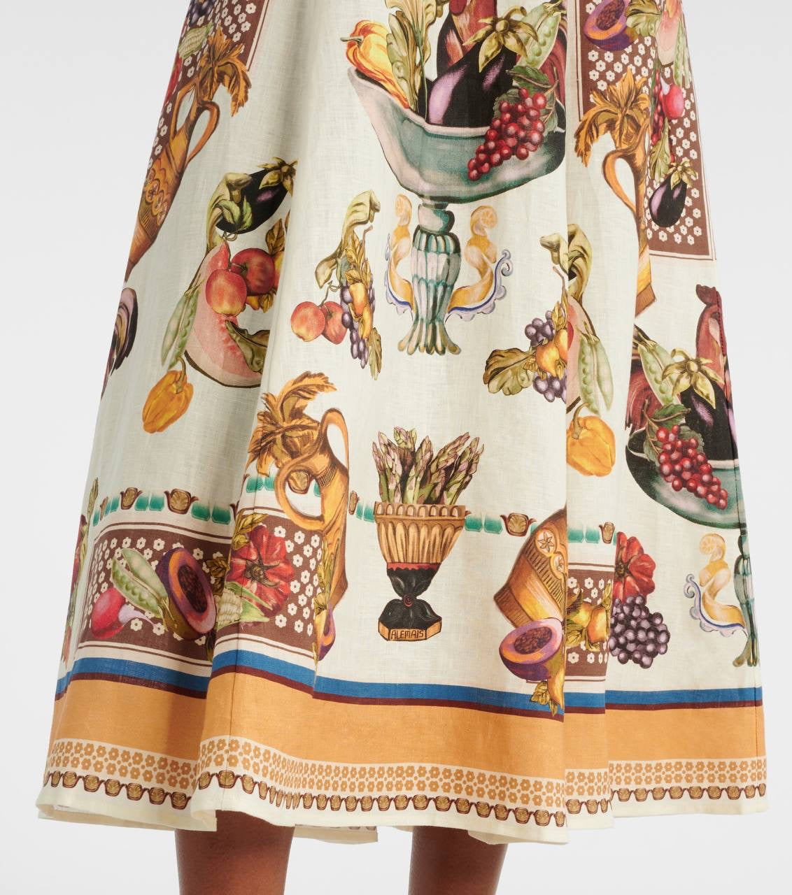 ALM Mercado Long Sleeved Linen Midi Dress