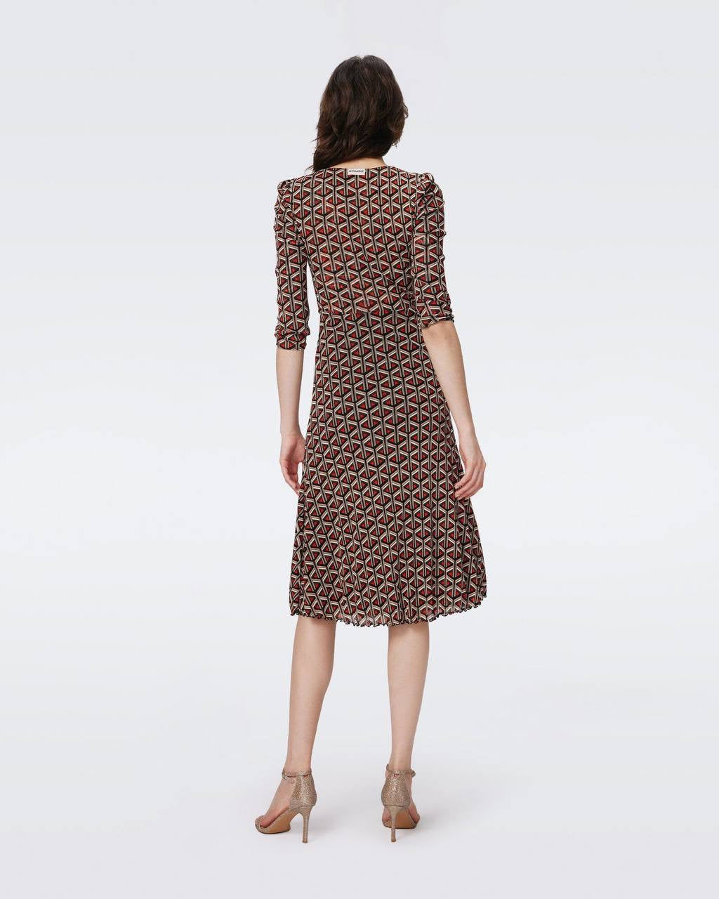DVF Ivan Reversible Mesh Midi Dress