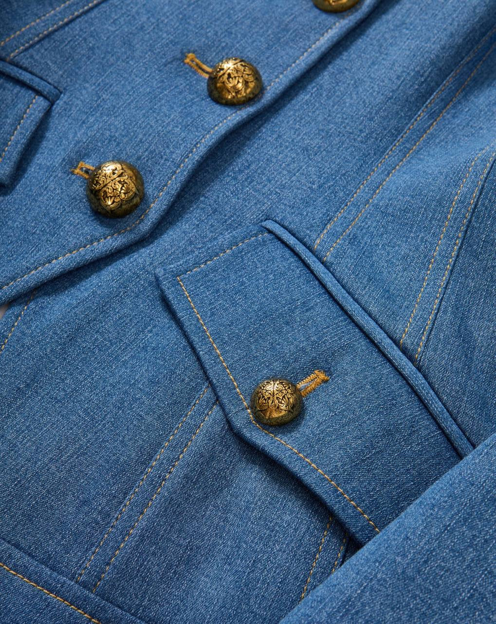 VB Randy Single-Breasted Blazer | Frenkle Pant | Cotton-blend Denim Set