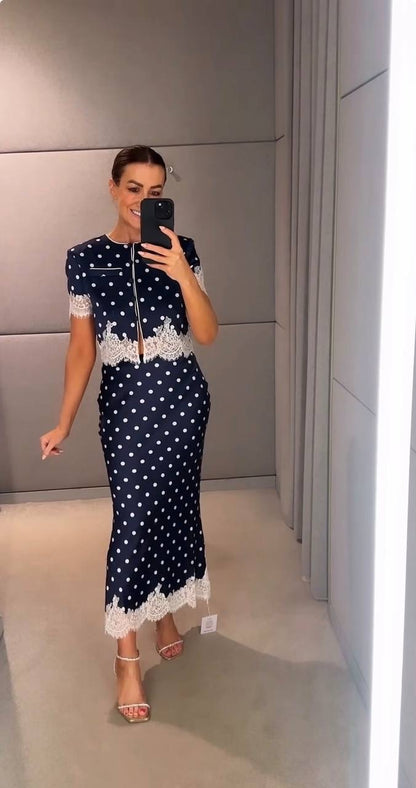 SP Polka Dot Cropped Top | Midi Skirt | Mini Skirt