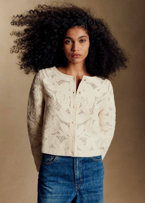 SZ Nora Cotton Lace Cardigan