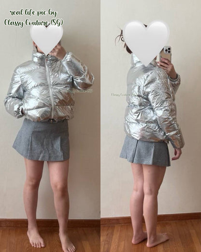MC Meuse Metallic Silver Down Jacket