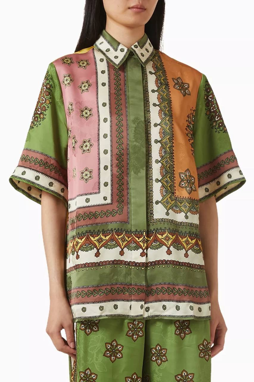 ALM Contina Printed Shirt | Pants | Jacquard Viscose Set