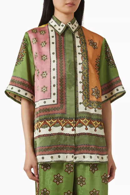 ALM Contina Printed Shirt | Pants | Jacquard Viscose Set