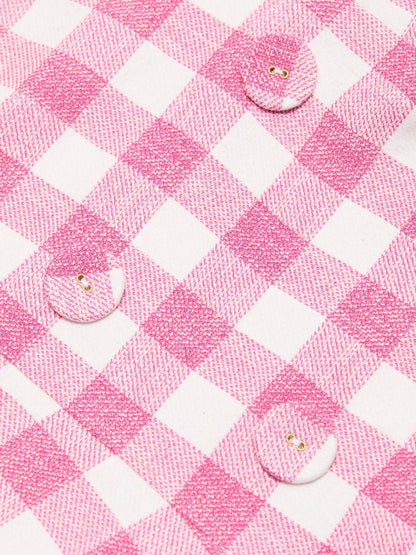 CC Saya Cotton-blend Gingham Vest Mini Dress
