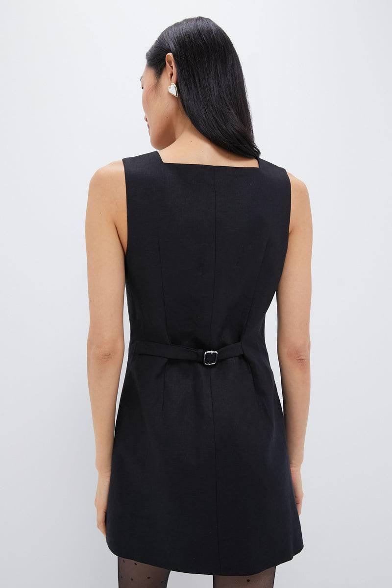 PSE Rio Button Linen Shift Mini Dress