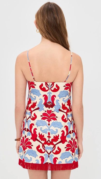 CC Valencia Linen Shift Mini Dress