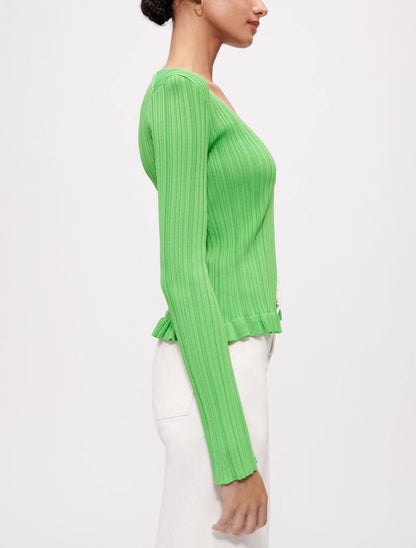 MJ Rib Knit Tank Top | Cardigan