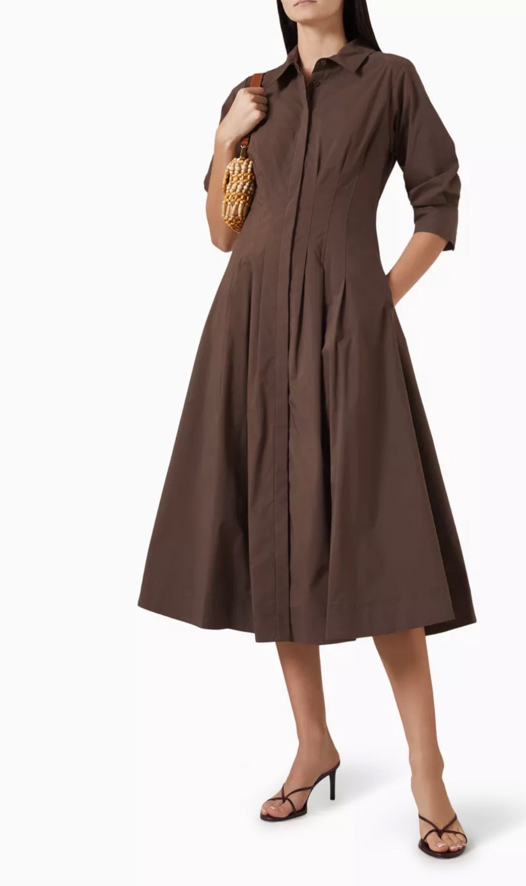(PART 2/2) SK Jazz Pintuck Cotton-blend Midi Dress