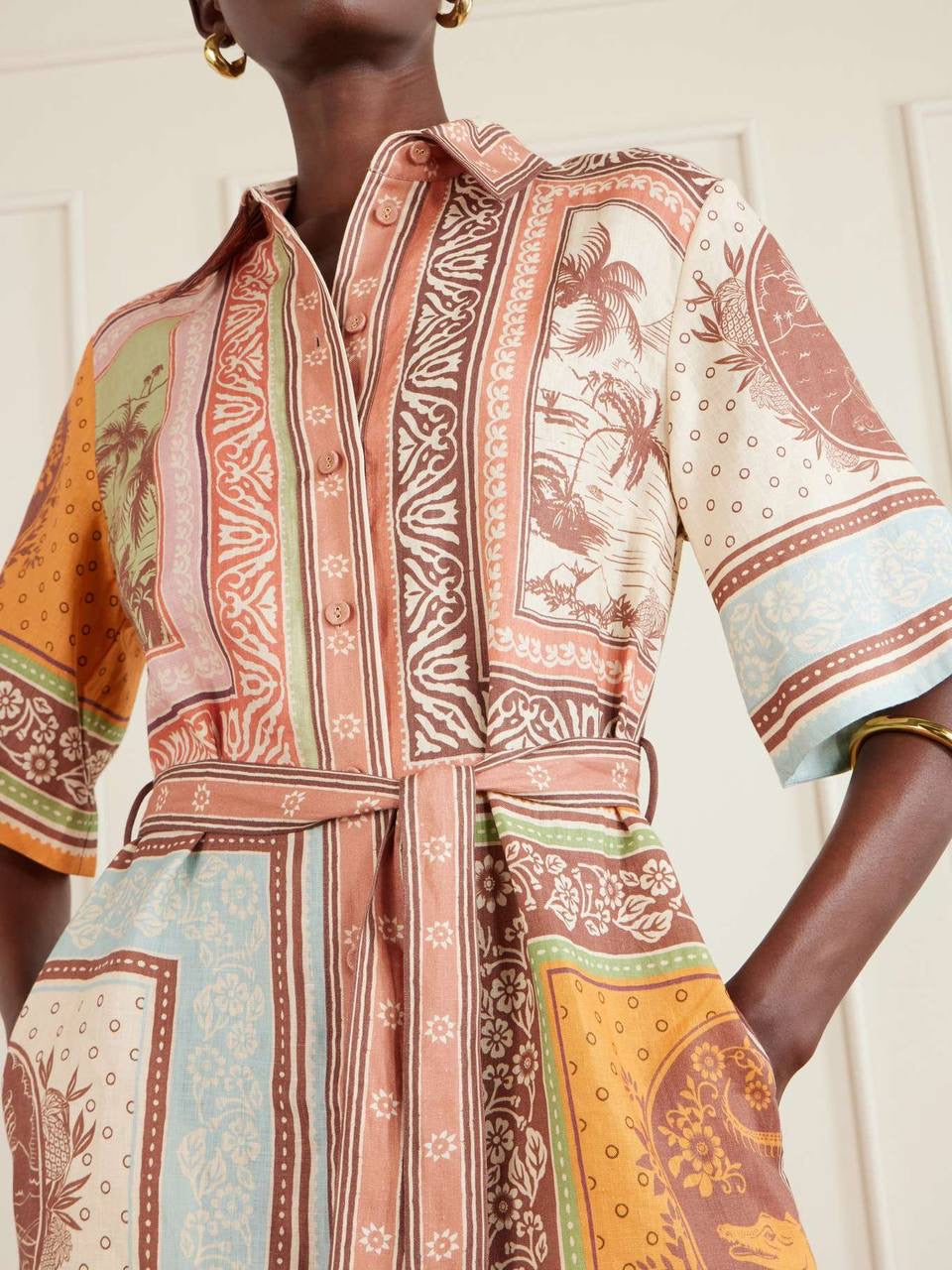 ALM Alberta Linen Mini Dress Shirtdress
