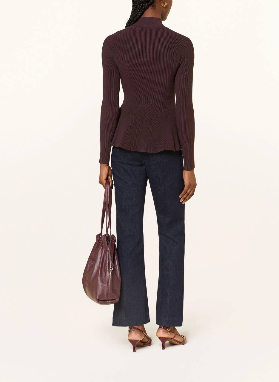 RS Isabella Peplum-Hem Stretch-Knit Top