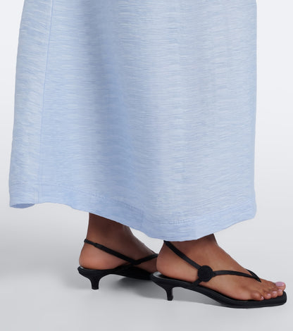 New Colors! Tot Slouch Waist Crinkled Viscose-Blend Midi Dress