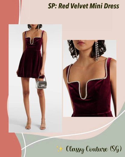 SP Red Velvet Mini Dress
