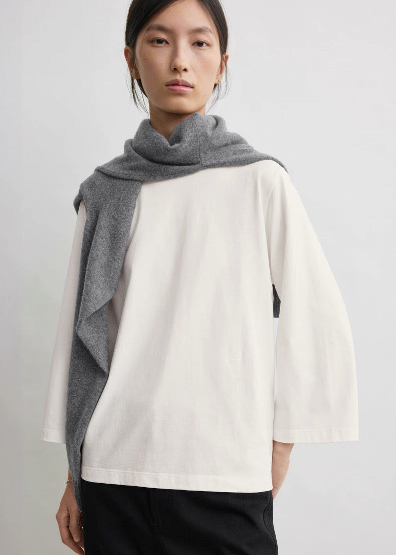 3 Colors! Tot Wide Sleeve Cotton T-shirt