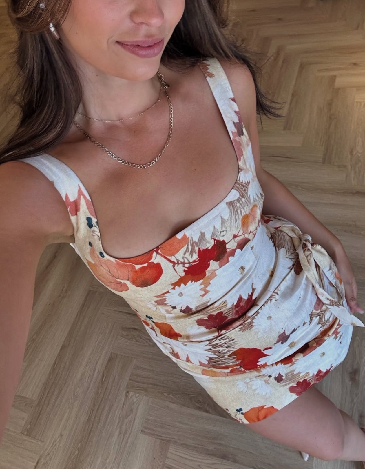 SALE! STL Jessamine Linen Tie Mini Dress in Posy Floral