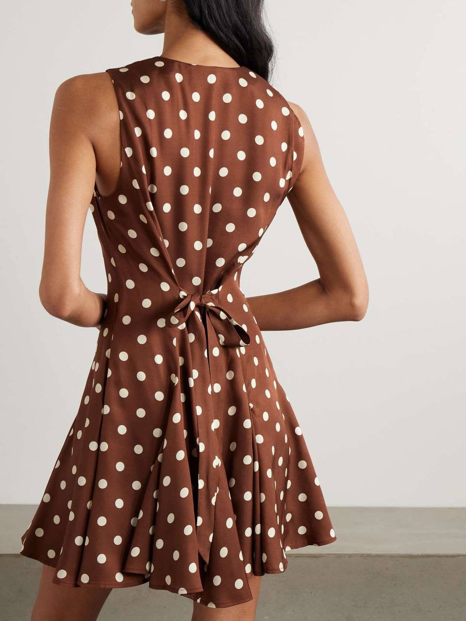DN Aubrey Silk-Viscose Polka Dot Mini Dress