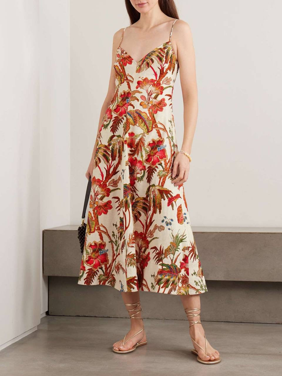 CC Mae Linen Midi Dress