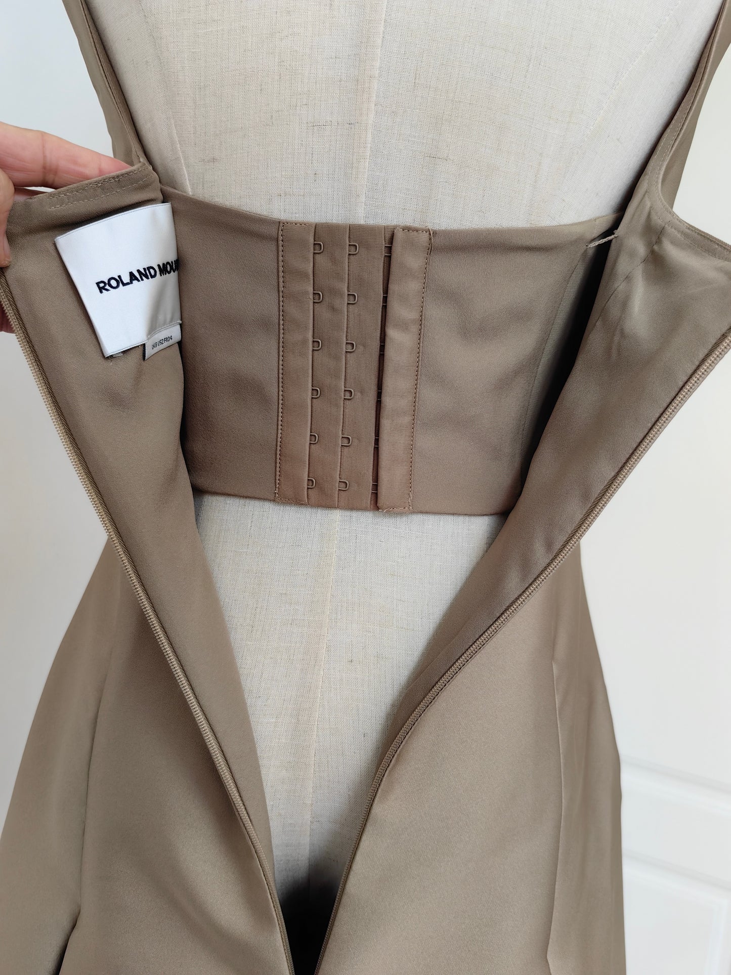 RM Square Neckline Silk-Taffeta Ceremony Midi Maxi Dress