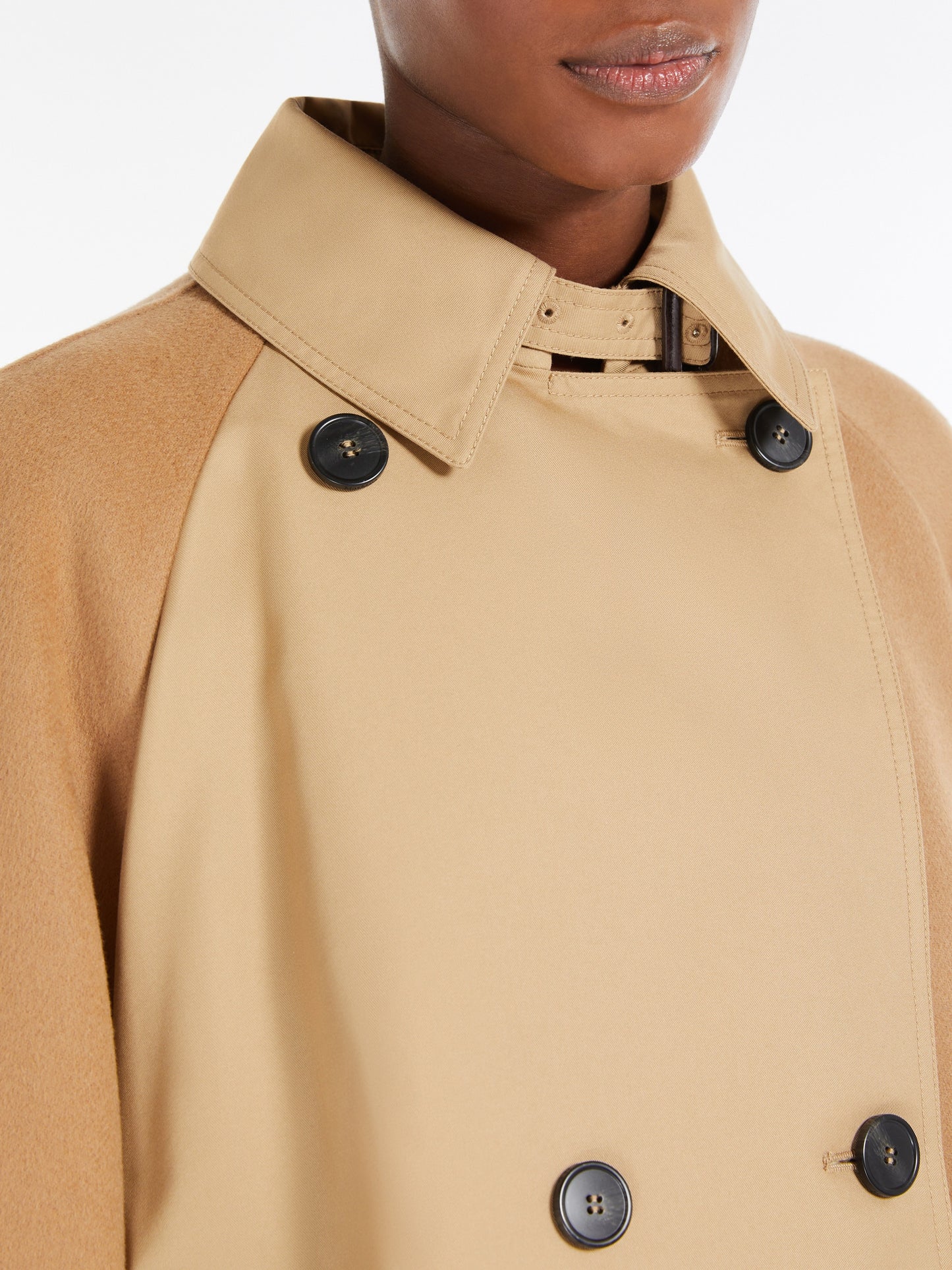MM Gabardine Double Breasted Trench Short Coat Jacket