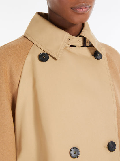 MM Gabardine Double Breasted Trench Short Coat Jacket