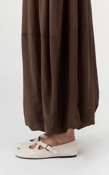 SA Lambskin Leather Ballerina Flat Shoes with Crisscross Strap
