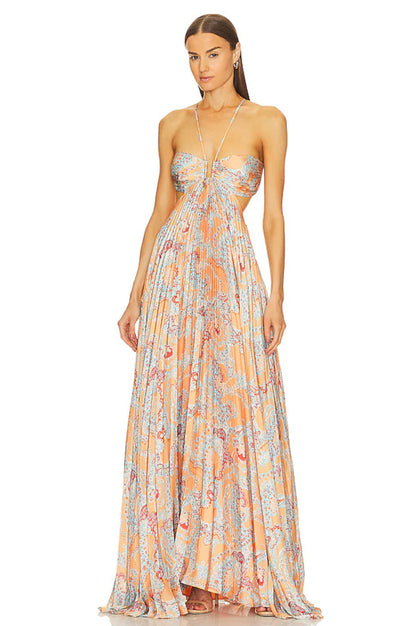 ALC Moira Halter Maxi Dress