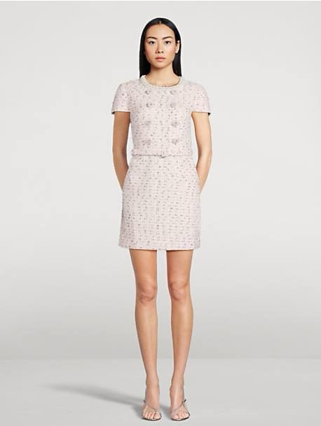 SP Pink Boucle Pearl Mini Dress