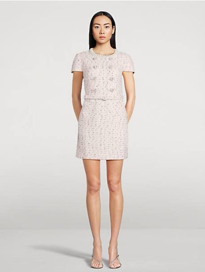 SP Pink Boucle Pearl Mini Dress