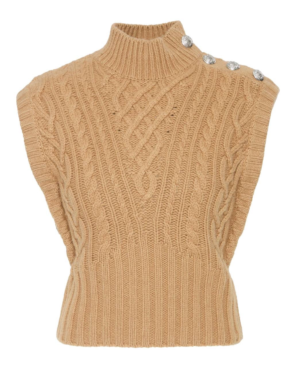 VB Holton Wool Cable Knit Vest