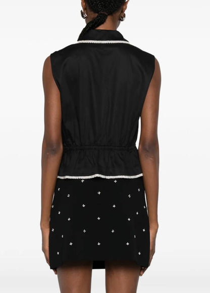 SD Cotton Pearl Embellished Shirt | Tiered Midi Maxi Skirt | Set