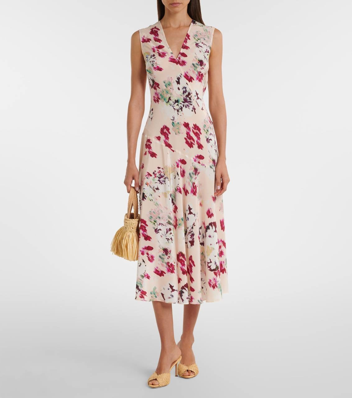 UJ Elowen Bias Cut Silk Midi Dress
