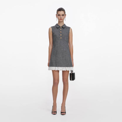 SP Grey Herringbone Mini Dress