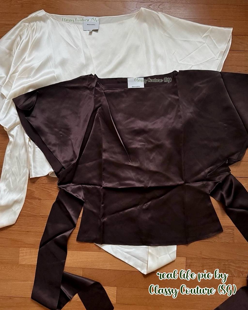 Back! Ref Avery Flutter Sleeve Silk Top